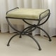 preview thumbnail 9 of 7, Cambridge Iron Vanity Stool with Cushion