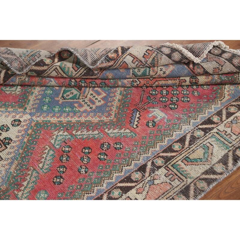 Tabriz Persian Vintage Area Rug Hand-Knotted Wool Carpet - 4'7" x 9'6"