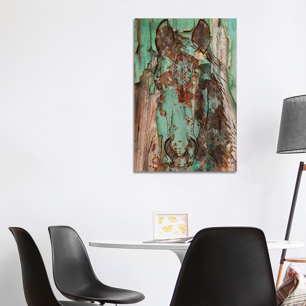 iCanvas "Green Horse" by Irena Orlov Canvas Print