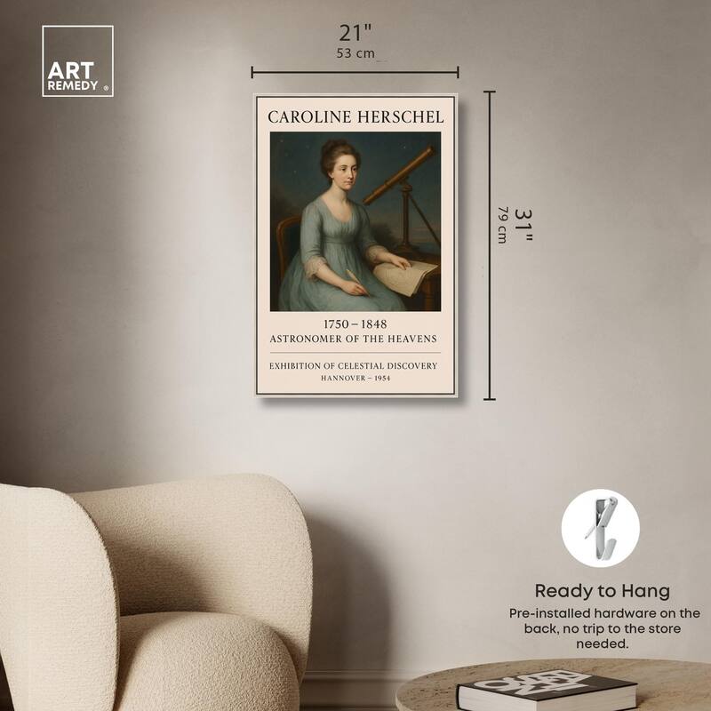 Early Female Astronomer Canvas by Art Remedy