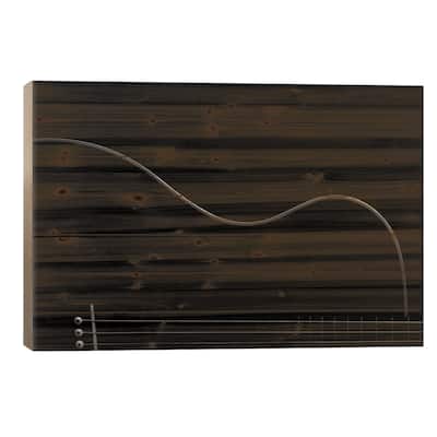 Curves Print On Wood by Nadav Jonas - Multi-Color