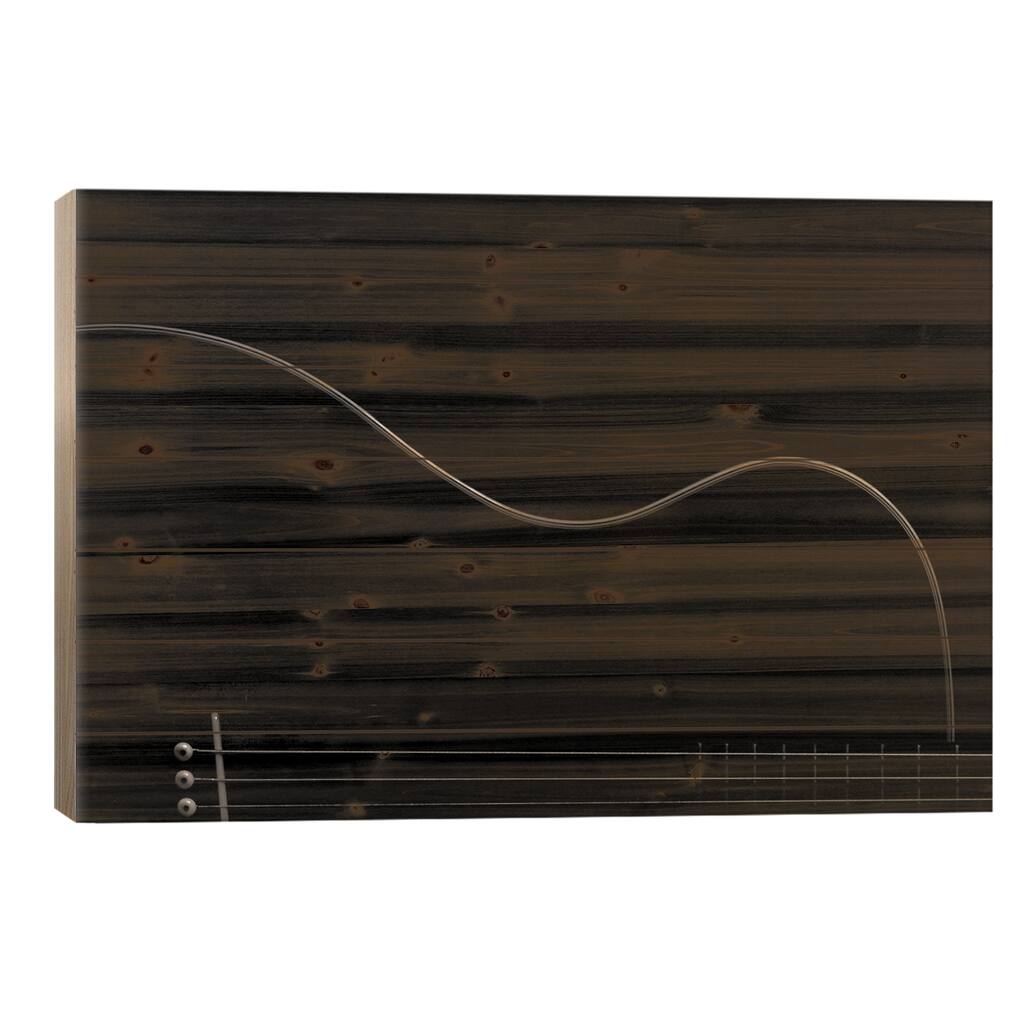 Curves Print On Wood by Nadav Jonas - Multi-Color