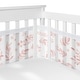 preview thumbnail 1 of 4, Sweet Jojo Designs + BreathableBaby Breathable Mesh Crib Liner Pad Blush Pink White Floral Leaf Girl Boho Bohemian Watercolor