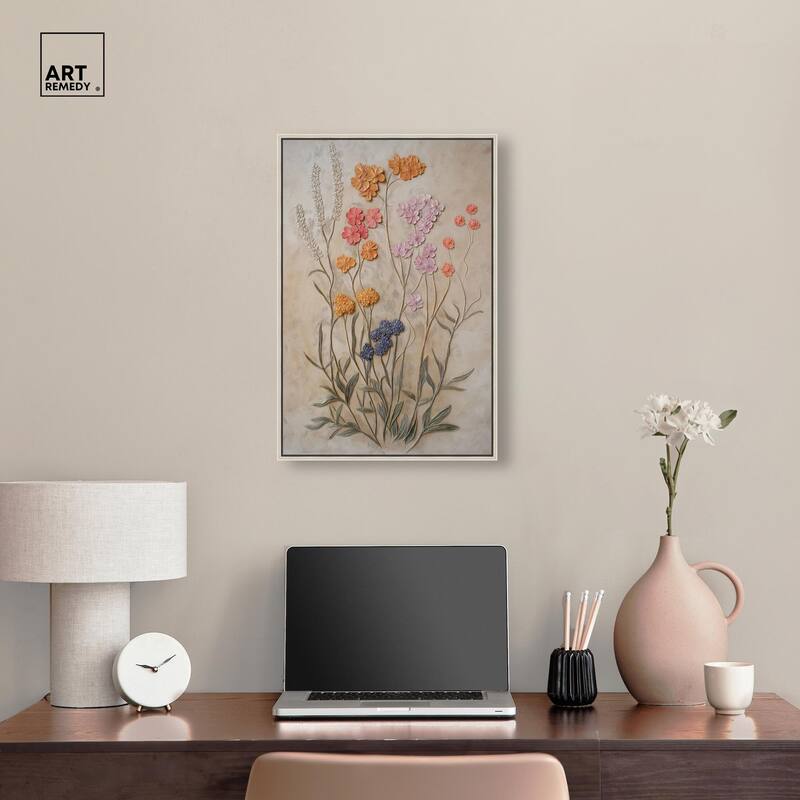 Sculpted Flora Frieze III Canvas by Art Remedy