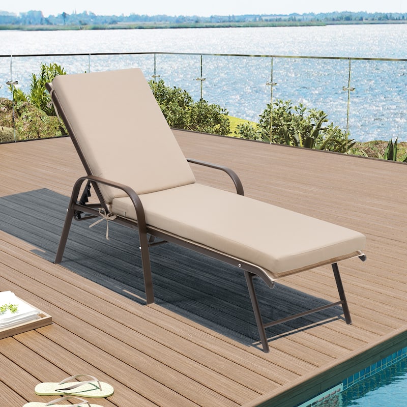 Pellebant Outdoor Patio Chaise Lounge Cushion
