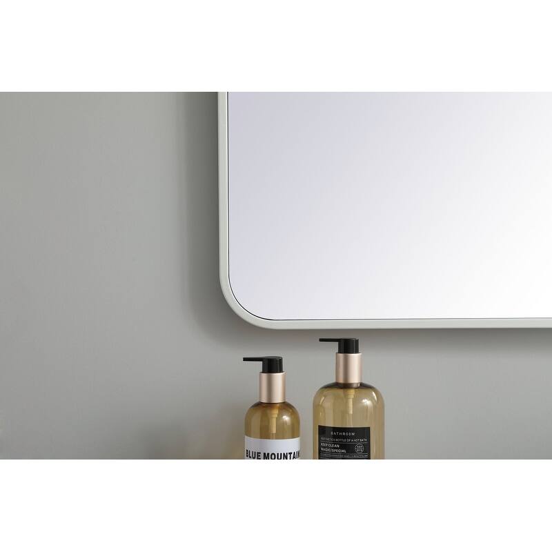 Ezra Soft Corner Metal Rectangular Mirror