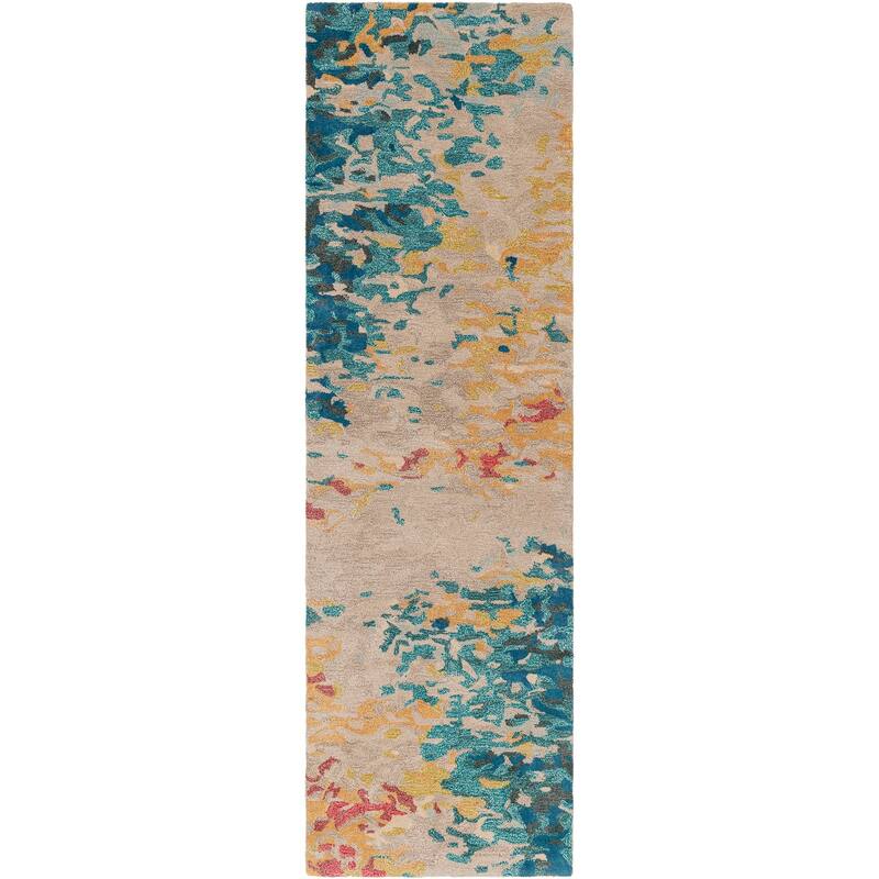 Ele Handmade Modern Abstract Wool & Viscose Area Rug