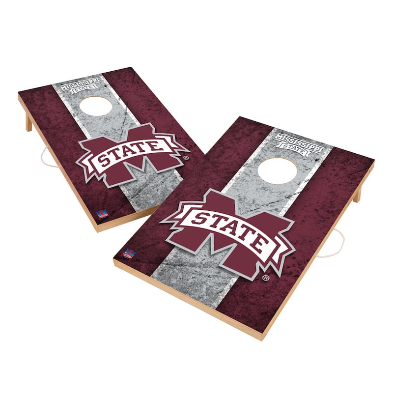 Vintage Mississippi State Bulldogs 2x4 Tailgate Cornhole Boards - Include Carrying Case