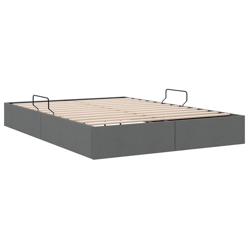 vidaXL Storage Bed with Mattress in Fabric