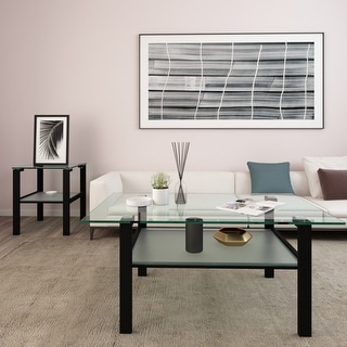 Modern Glass Coffee Table for Living Room - Bed Bath & Beyond - 36358373