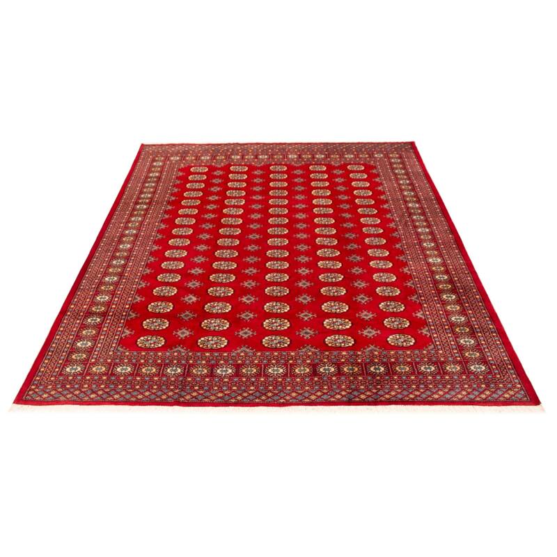 ECARPETGALLERY Hand-knotted Finest Peshawar Bokhara Red Wool Rug - 8'1 x 10'0