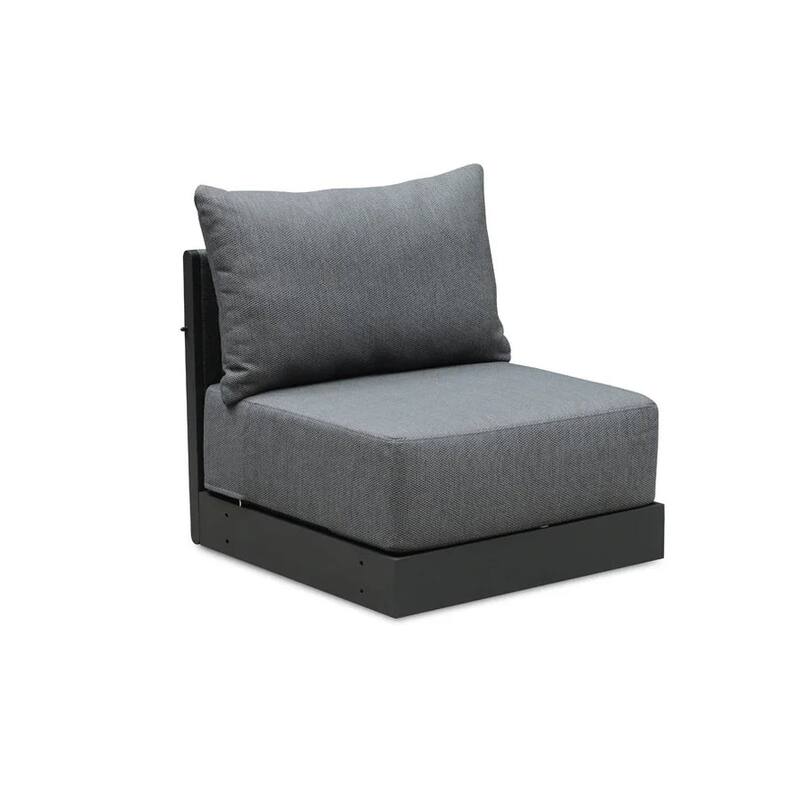 PURPLE LEAF Santorini 4-10 Piece Grey Patio Sectional Sofa Set with Ottoman Cushions Poolside Garden Outdoor Conversation Sets