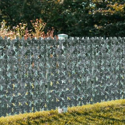 Artificial Faux Ivy Hedge Leaf Privacy Fence Decorative Wall Screen - 118x39.4in