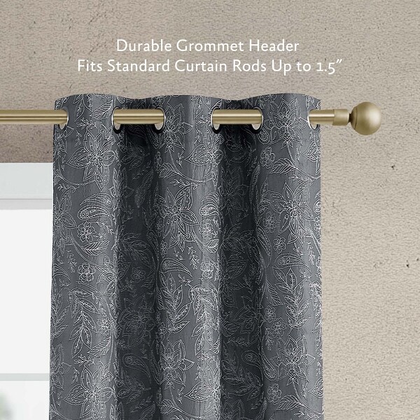 Jessica Simpson Groovy Paisley Textured Blackout Grommet Window