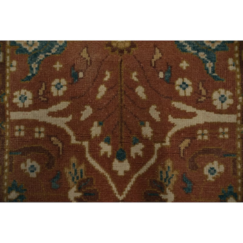 Hand Knotted Oriental 100% Wool Carpet Traditional All-Over Brown Ziegler Area Rug - 3' 0'' X 1' 11''
