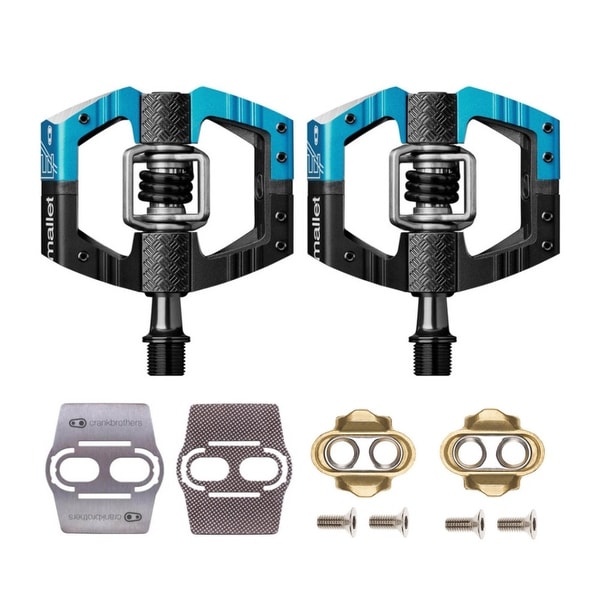 Crank Brothers Mallet Bike Pedals (Black/Blue) w/Cleats & Shoe Shields. Opens flyout.