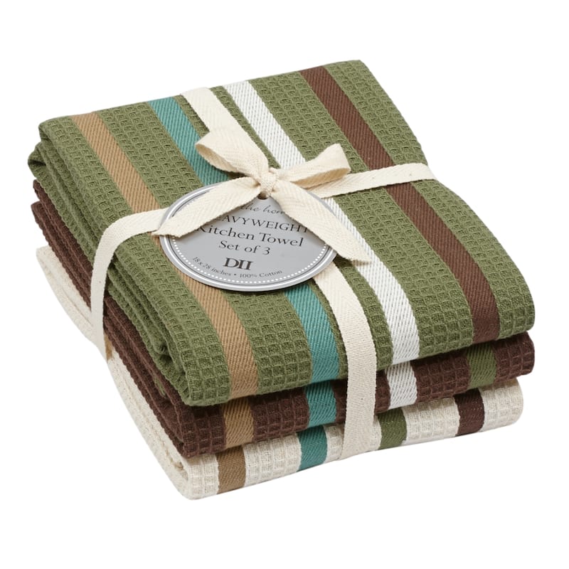 DII Pea Patch Check Heavyweight Dishcloth (Set of 4)