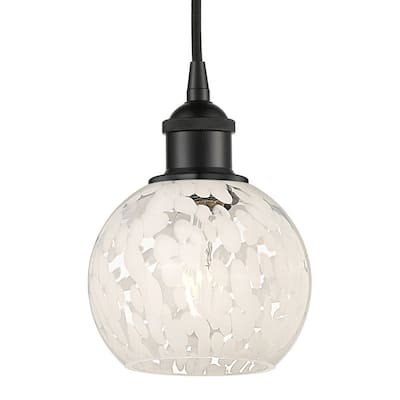 Innovations Lighting 616-1P 8 6 White Mouchette Pendant White