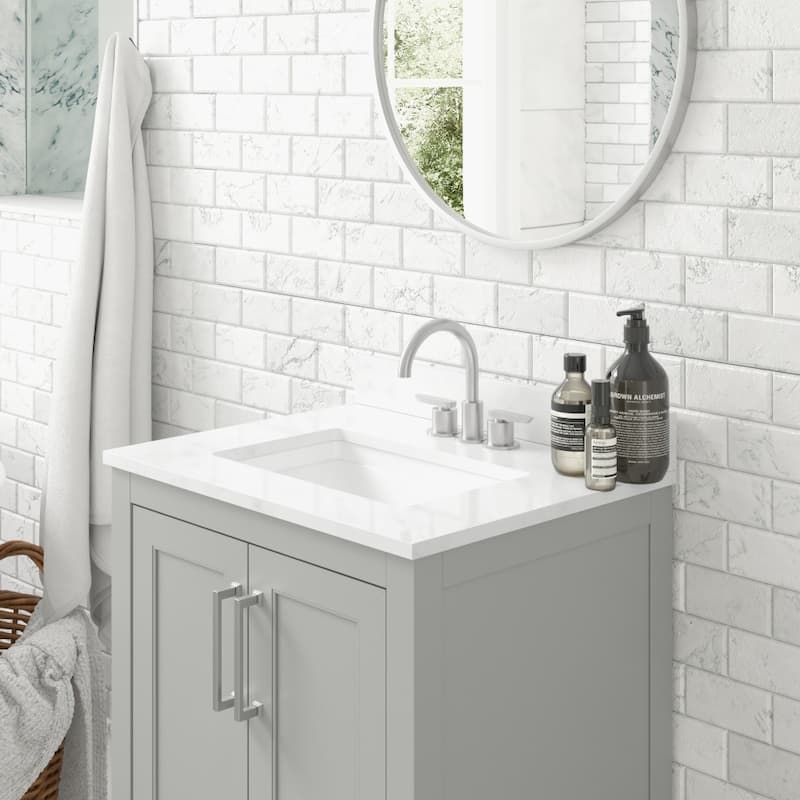 Bathroom Vanity with Undermount Sink and Open Storage Shelf