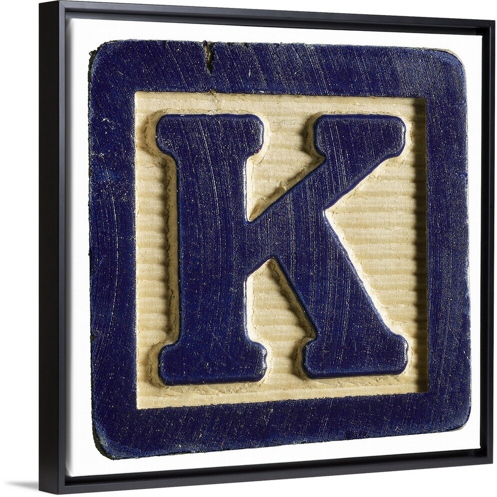 Shop Letter K Black Float Frame Canvas Art Overstock 25506345