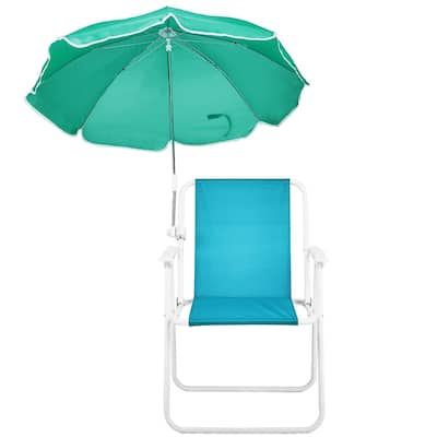 Portable Folding Beach Chair with Detachable Umbrella