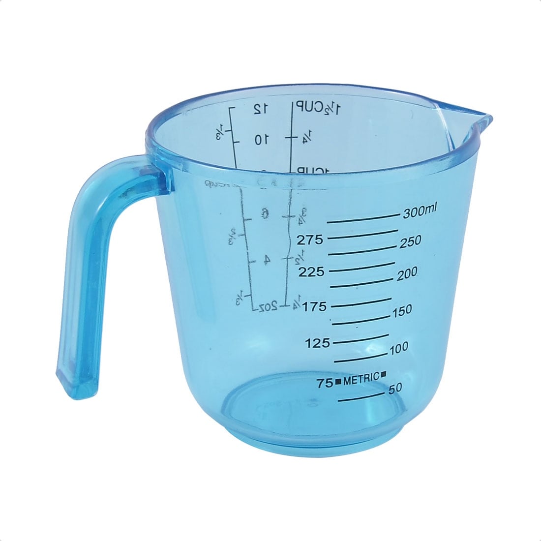 Bakery Baking Plastic Water Liquid Measuring Cup 300ml Clear Blue -  3.5x3.4x2(Upper.D*H*Bottom.D) - Bed Bath & Beyond - 28770985