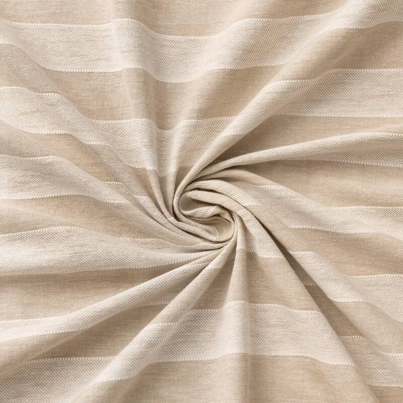 Mercantile Farmhouse Horizontal Stripe Rod Pocket Curtain Panel