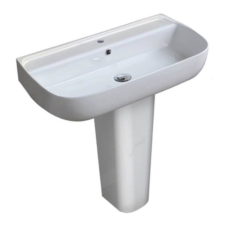 Nameeks CeraStyle 078700U-PED-One Hole Aqua 29-5/8" Rectangular