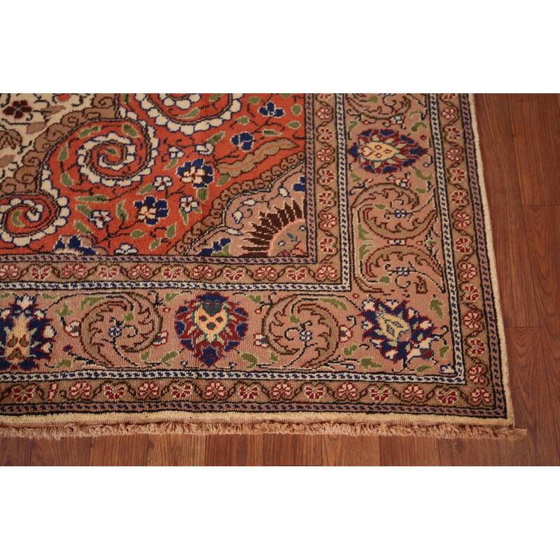 Vegetable Dye Anatolian Turkish Vintage Rug Hand-Knotted Wool Carpet - 6'8" X 10'5"