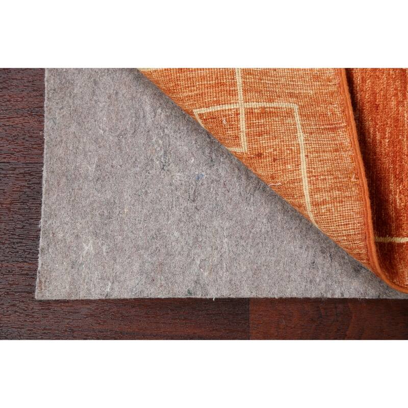Orange Gabbeh Kashkoli Oriental Wool Runner Rug Hand-knotted Carpet - 2'7" x 9'10"