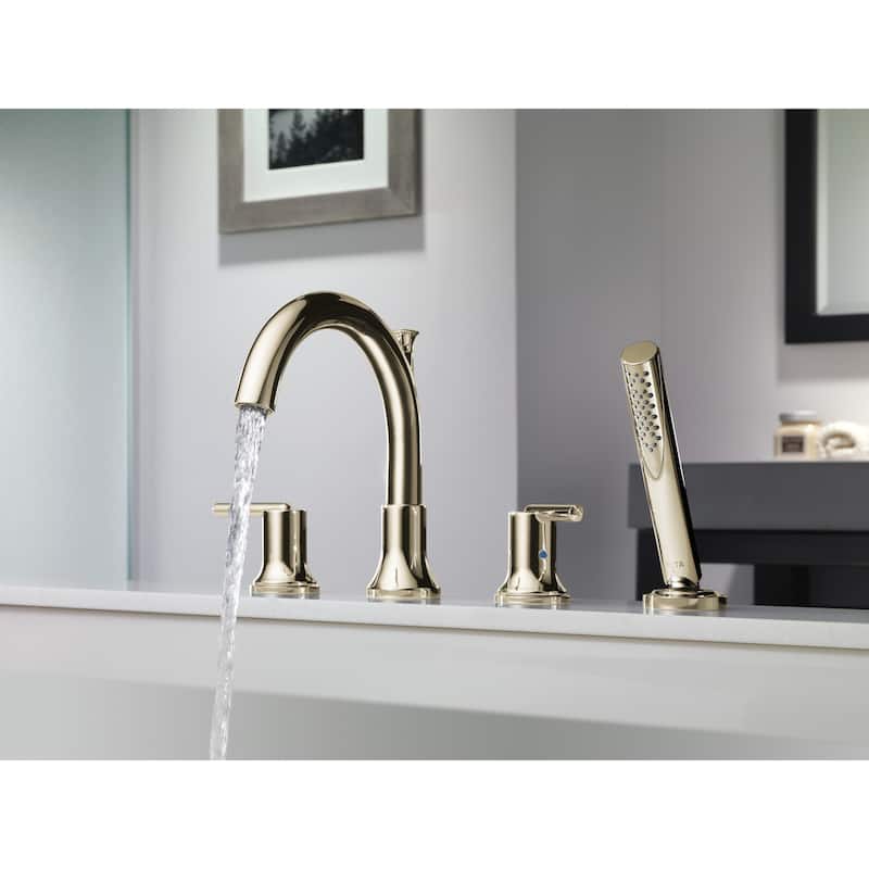 Delta Trinsic Deck Mounted Roman Tub Filler - Includes Hand Shower