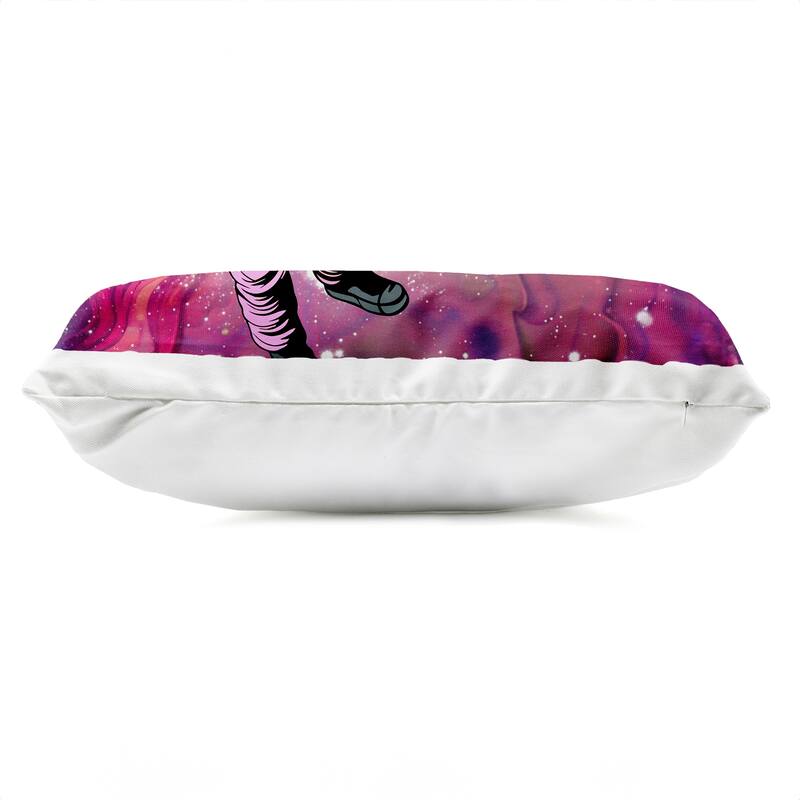 Stupell Astronauts & Bright Nebula Printed Outdoor Throw Pillow Design by Jesse Keith