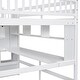 preview thumbnail 19 of 39, Full Size Solid Wood Loft Bed with Built-in Desk, Bookshelves and Storage Staircase