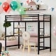 preview thumbnail 2 of 16, Twin Size Loft Bed With Desk and Shelve,Solid Construction