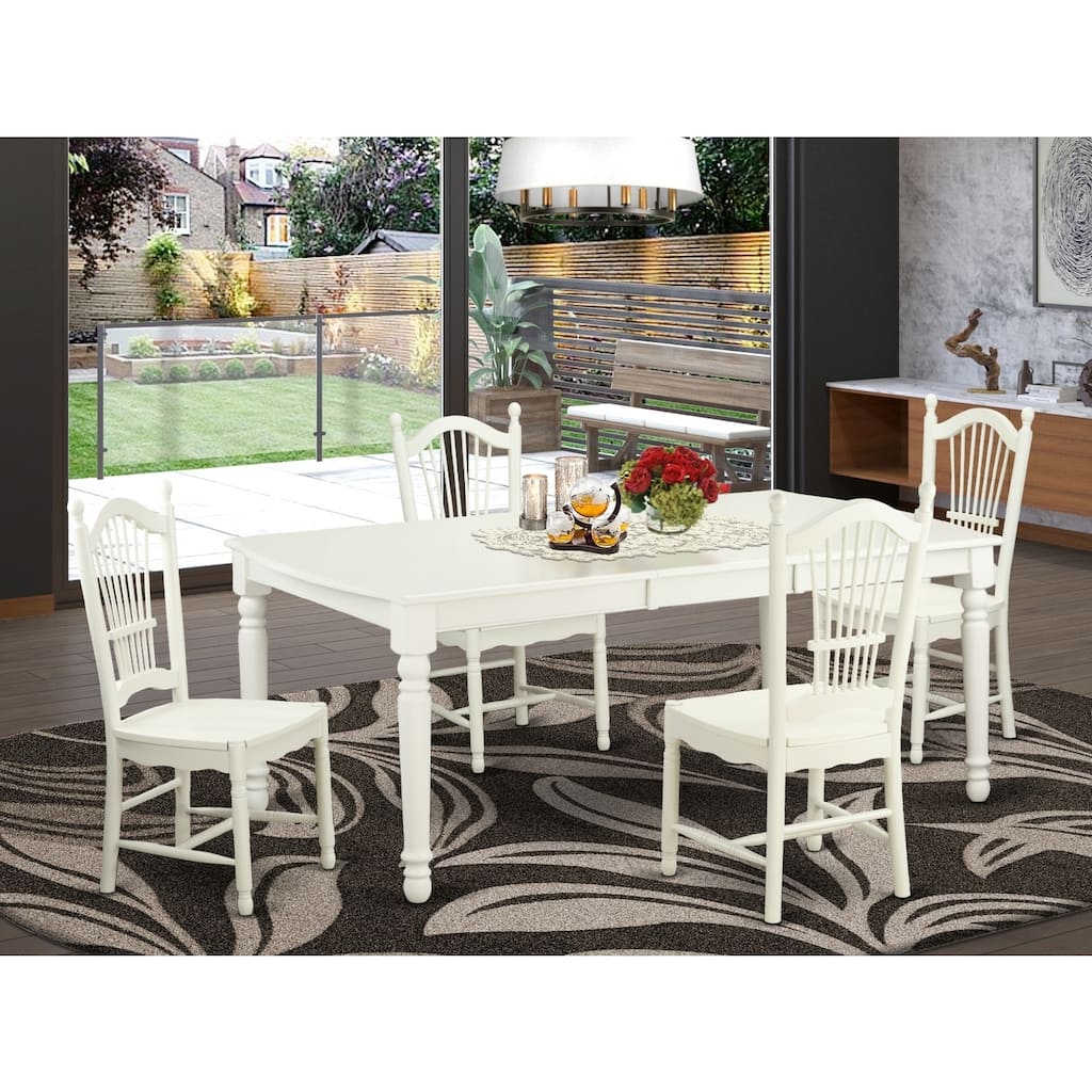 Rustic Ranch Dining Set - Kitchen Table with 8 Chairs - Farmhouse Style Dining Room Furniture