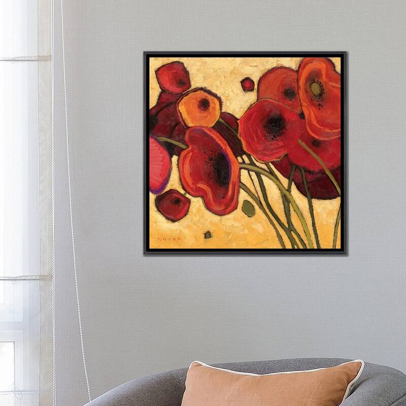 iCanvas "Poppies Wildly I " by Shirley Novak Framed