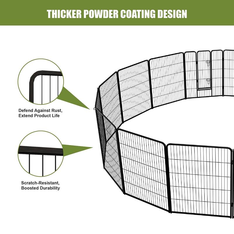 Foldable Dog Playpen,40" 8/16 Panels Portable Kennel,Indoor Outdoor