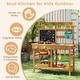 preview thumbnail 9 of 8, Gymax Kids Mud Kitchen w/Faucet Removable Sinks Chalkboard Stovetops
