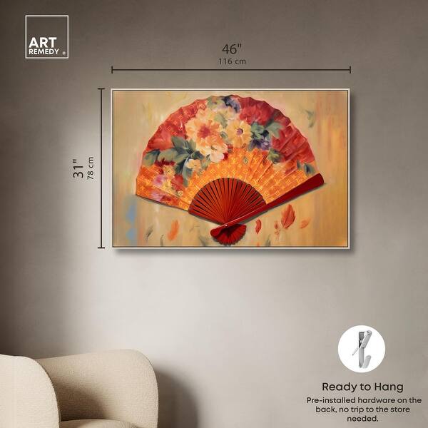 dimension image slide 3 of 24, Spaniard Fan Canvas Glam Livingroom Wall Art by Art Remedy