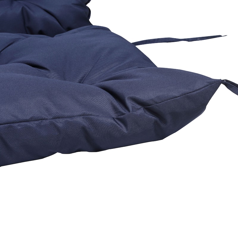Outsunny 3 Seater Outdoor Seat Pads Bench Swing Chair Replacement Cushions Backrest for Patio Garden