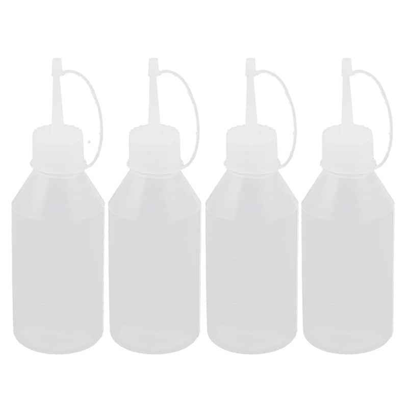 Sauce Vinegar Ketchup Oil Squeeze Bottle Dispenser 100ml 4 Pcs