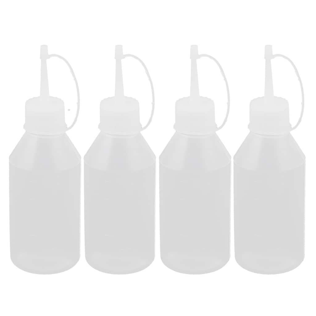 Sauce Vinegar Ketchup Oil Squeeze Bottle Dispenser 100ml 4 Pcs