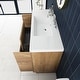 preview thumbnail 7 of 152, Floating Bathroom Vanity with Integrated Resin Top
