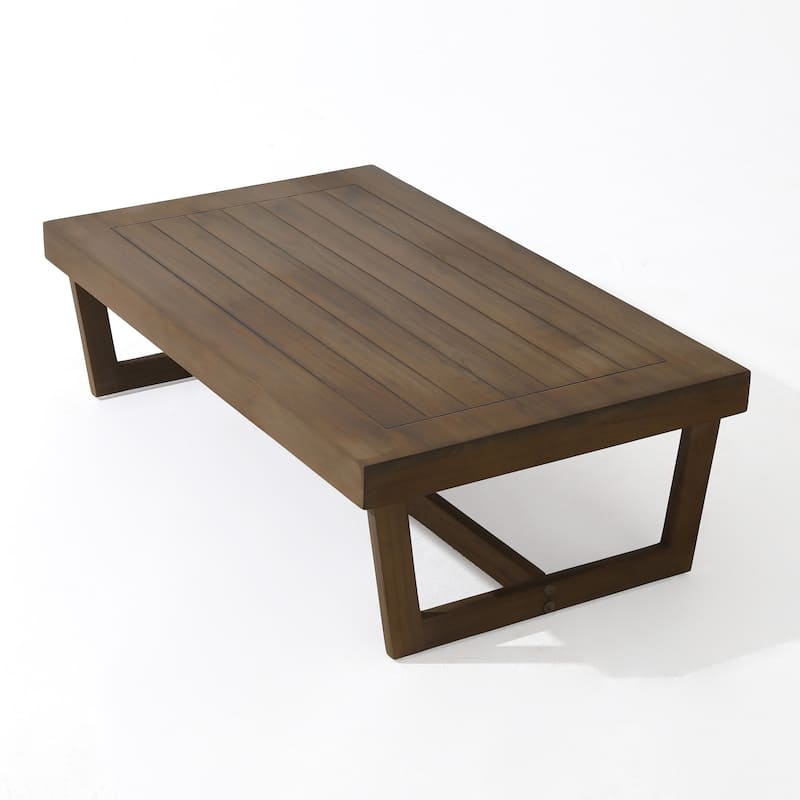 Sectional Wood Furniture 2 Seat Armless Patio Sofa