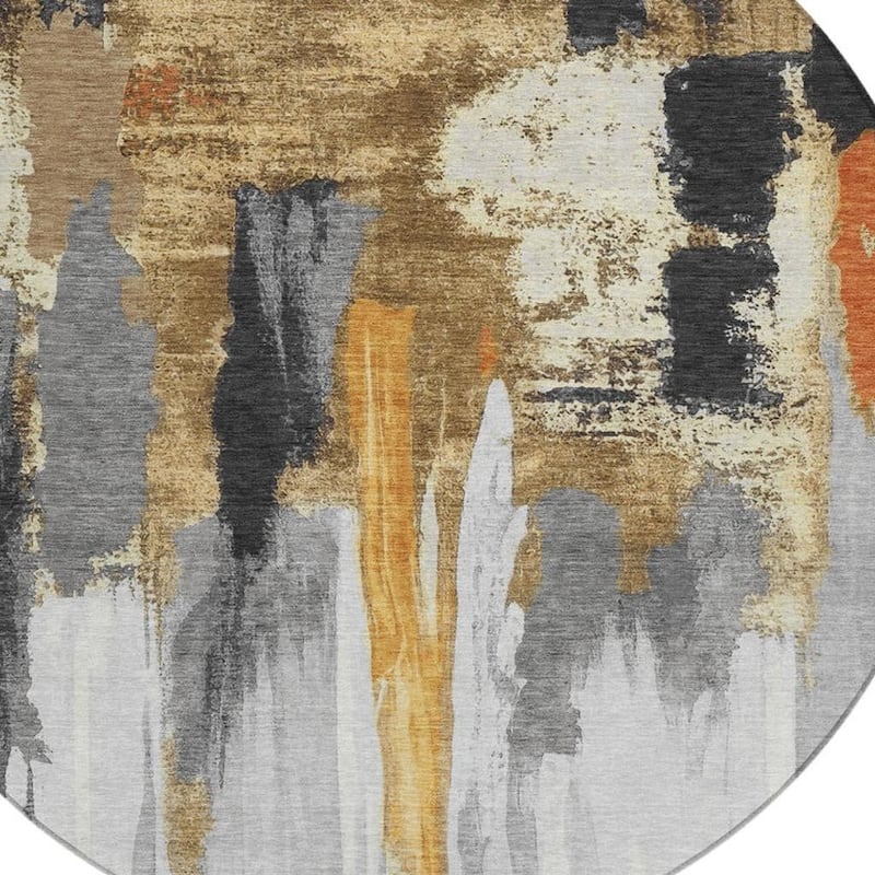 HomeRoots Abstract Transitional Rectangle Outdoor Rug