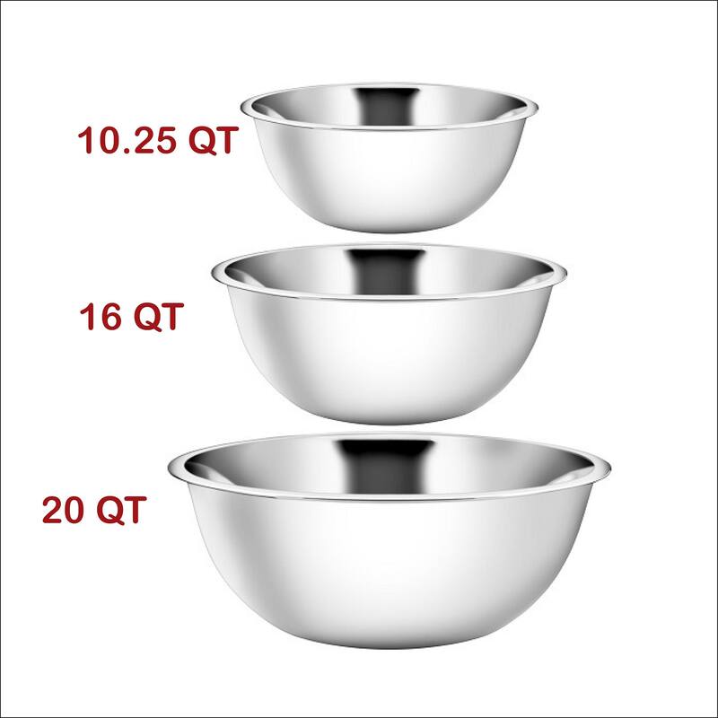 Premium Polished Mirror Nesting Stainless Steel Mixing Bowl