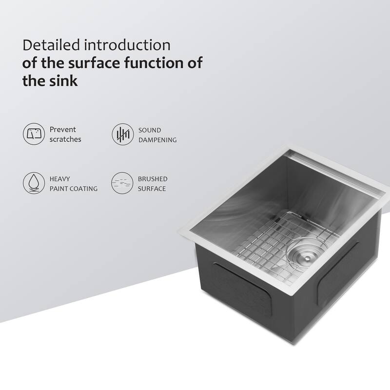 Undermount 16 Gauge Single Bowl Stainless Steel Kitchen Sink