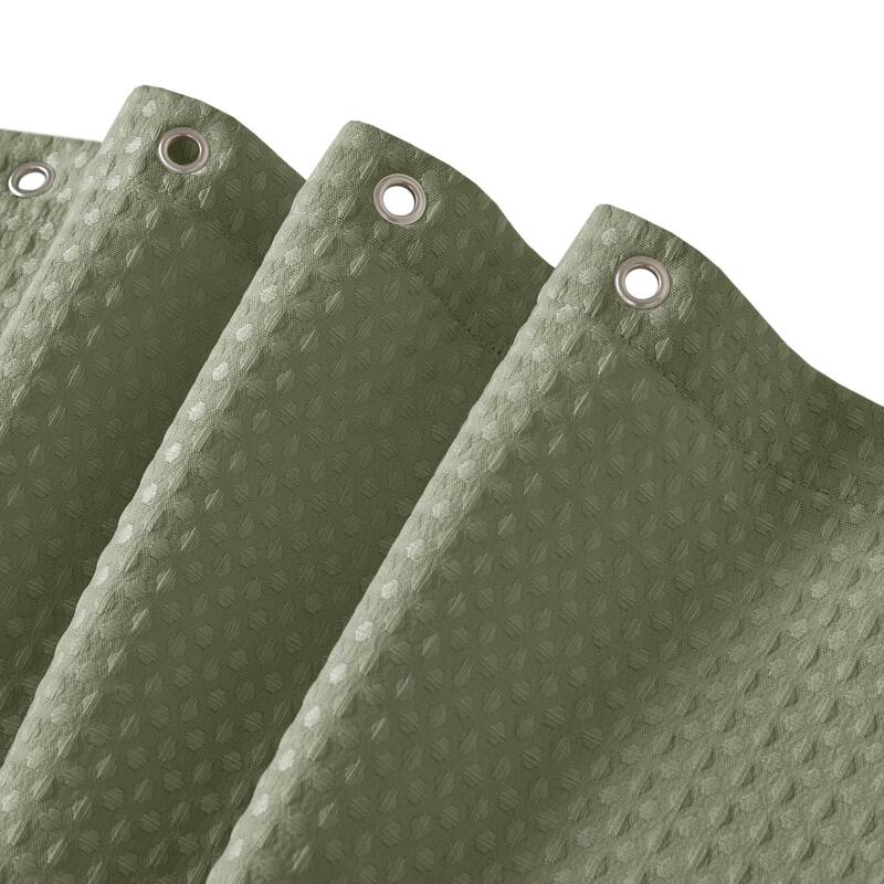 Madison Park Arbor Waffle Waffle Shower Curtain