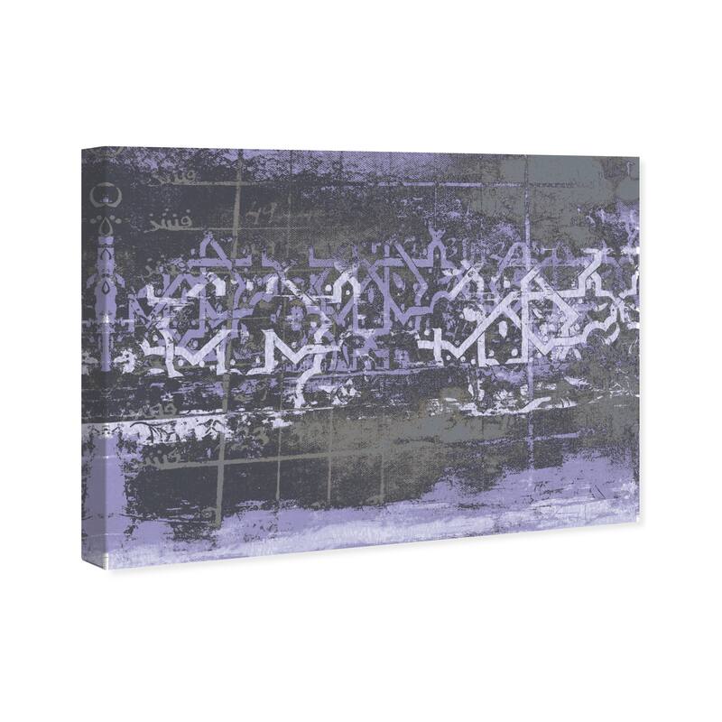 Wynwood Studio Canvas Abstract Numerica Violet Purple and Light Purple Modern & Contemporary Wall Art Canvas Print