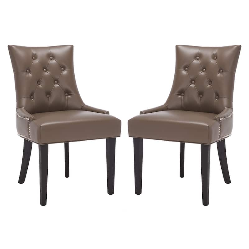 SAFAVIEH Chelsey Grey Ring Dining Chair (Set of 2) - 22" x 25.6" x 36.4" - 22"W x 25"D x 36"H